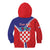 Personalized Croatia Coat of Arms Kid Hoodie Checkerboard Style