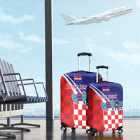 Personalized Croatia Coat of Arms Luggage Cover Checkerboard Style