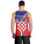 Personalized Croatia Coat of Arms Men Tank Top Checkerboard Style
