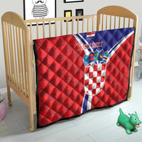 Personalized Croatia Coat of Arms Quilt Checkerboard Style