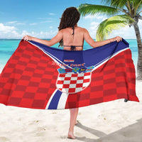 Personalized Croatia Coat of Arms Sarong Checkerboard Style