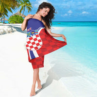 Personalized Croatia Coat of Arms Sarong Checkerboard Style