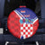 Personalized Croatia Coat of Arms Spare Tire Cover Checkerboard Style
