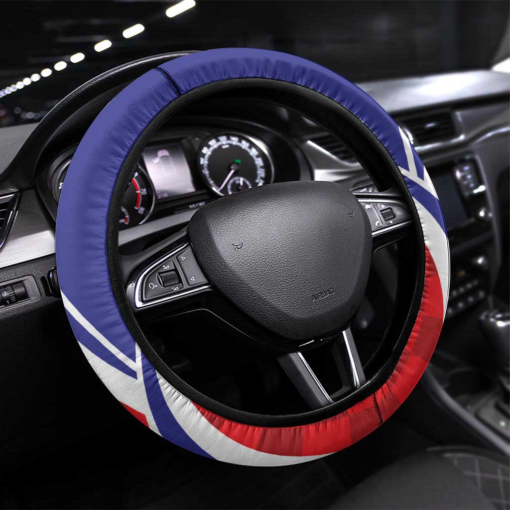 Croatia Coat of Arms Steering Wheel Cover Checkerboard Style