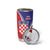 Personalized Croatia Coat of Arms Tumbler Cup Checkerboard Style