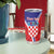Personalized Croatia Coat of Arms Tumbler Cup Checkerboard Style