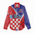 Personalized Croatia Coat of Arms Women Casual Shirt Checkerboard Style