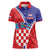 Personalized Croatia Coat of Arms Women Polo Shirt Checkerboard Style