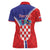 Personalized Croatia Coat of Arms Women Polo Shirt Checkerboard Style