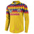 Custom Colombia Football Button Sweatshirt Retro Yellow Style