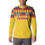 Custom Colombia Football Button Sweatshirt Retro Yellow Style