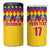 Custom Colombia Football 4 in 1 Can Cooler Tumbler Retro Yellow Style