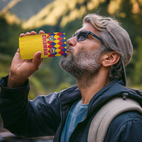 Custom Colombia Football 4 in 1 Can Cooler Tumbler Retro Yellow Style