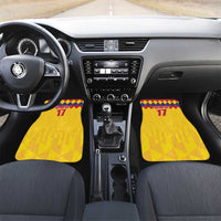 Custom Colombia Football Car Mats Retro Yellow Style