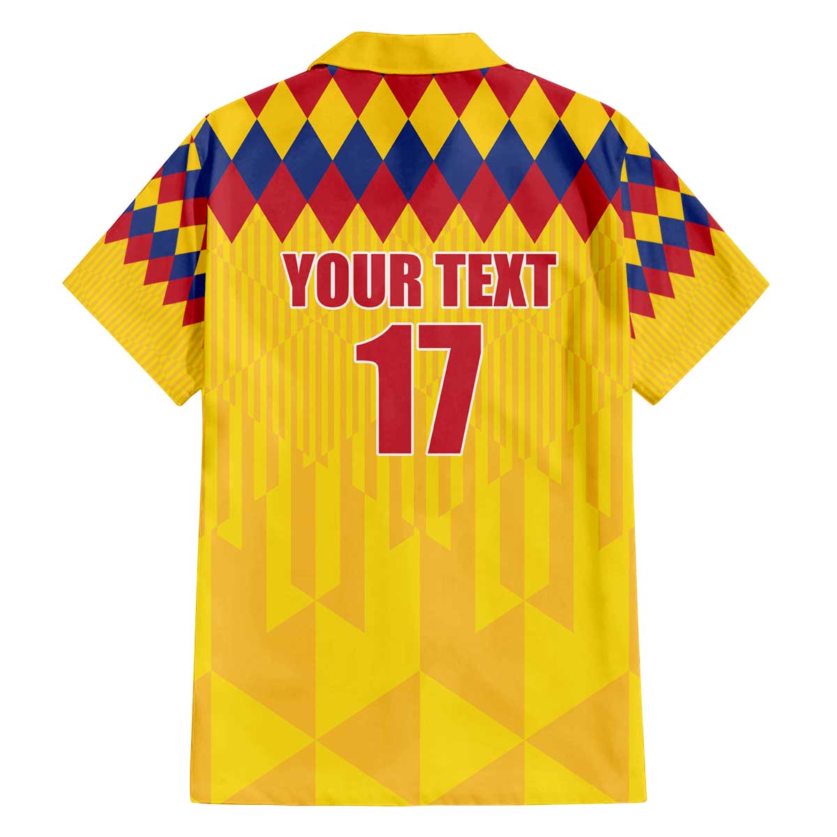 Custom Colombia Football Family Matching Off The Shoulder Long Sleeve Dress and Hawaiian Shirt Retro Yellow Style