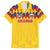 Custom Colombia Football Family Matching Off Shoulder Maxi Dress and Hawaiian Shirt Retro Yellow Style