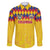 Custom Colombia Football Family Matching Off Shoulder Short Dress and Hawaiian Shirt Retro Yellow Style