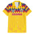 Custom Colombia Football Family Matching Short Sleeve Bodycon Dress and Hawaiian Shirt Retro Yellow Style