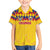 Custom Colombia Football Family Matching Short Sleeve Bodycon Dress and Hawaiian Shirt Retro Yellow Style