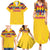 Custom Colombia Football Family Matching Summer Maxi Dress and Hawaiian Shirt Retro Yellow Style