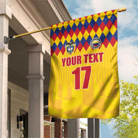 Custom Colombia Football Garden Flag Retro Yellow Style