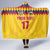 Custom Colombia Football Hooded Blanket Retro Yellow Style