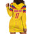 Custom Colombia Football Hoodie Dress Retro Yellow Style