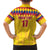 Custom Colombia Football Kid Hawaiian Shirt Retro Yellow Style