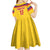 Custom Colombia Football Kid Short Sleeve Dress Retro Yellow Style