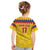 Custom Colombia Football Kid T Shirt Retro Yellow Style