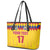 Custom Colombia Football Leather Tote Bag Retro Yellow Style