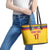 Custom Colombia Football Leather Tote Bag Retro Yellow Style