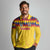 Custom Colombia Football Long Sleeve Polo Shirt Retro Yellow Style
