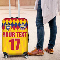Custom Colombia Football Luggage Cover Retro Yellow Style