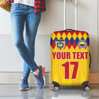 Custom Colombia Football Luggage Cover Retro Yellow Style