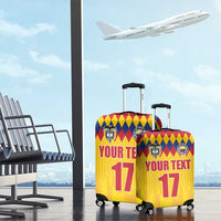 Custom Colombia Football Luggage Cover Retro Yellow Style