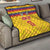 Custom Colombia Football Quilt Retro Yellow Style