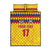 Custom Colombia Football Quilt Bed Set Retro Yellow Style