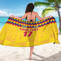 Custom Colombia Football Sarong Retro Yellow Style