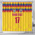 Custom Colombia Football Shower Curtain Retro Yellow Style