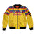 Custom Colombia Football Sleeve Zip Bomber Jacket Retro Yellow Style