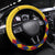 Colombia Football Steering Wheel Cover Retro Yellow Style