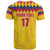 Custom Colombia Football T Shirt Retro Yellow Style