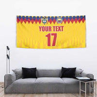 Custom Colombia Football Tapestry Retro Yellow Style