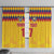 Custom Colombia Football Window Curtain Retro Yellow Style