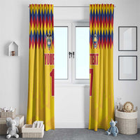 Custom Colombia Football Window Curtain Retro Yellow Style