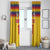 Custom Colombia Football Window Curtain Retro Yellow Style