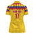 Custom Colombia Football Women Polo Shirt Retro Yellow Style