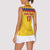 Custom Colombia Football Women Sleeveless Polo Shirt Retro Yellow Style