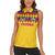 Custom Colombia Football Women Sleeveless Polo Shirt Retro Yellow Style
